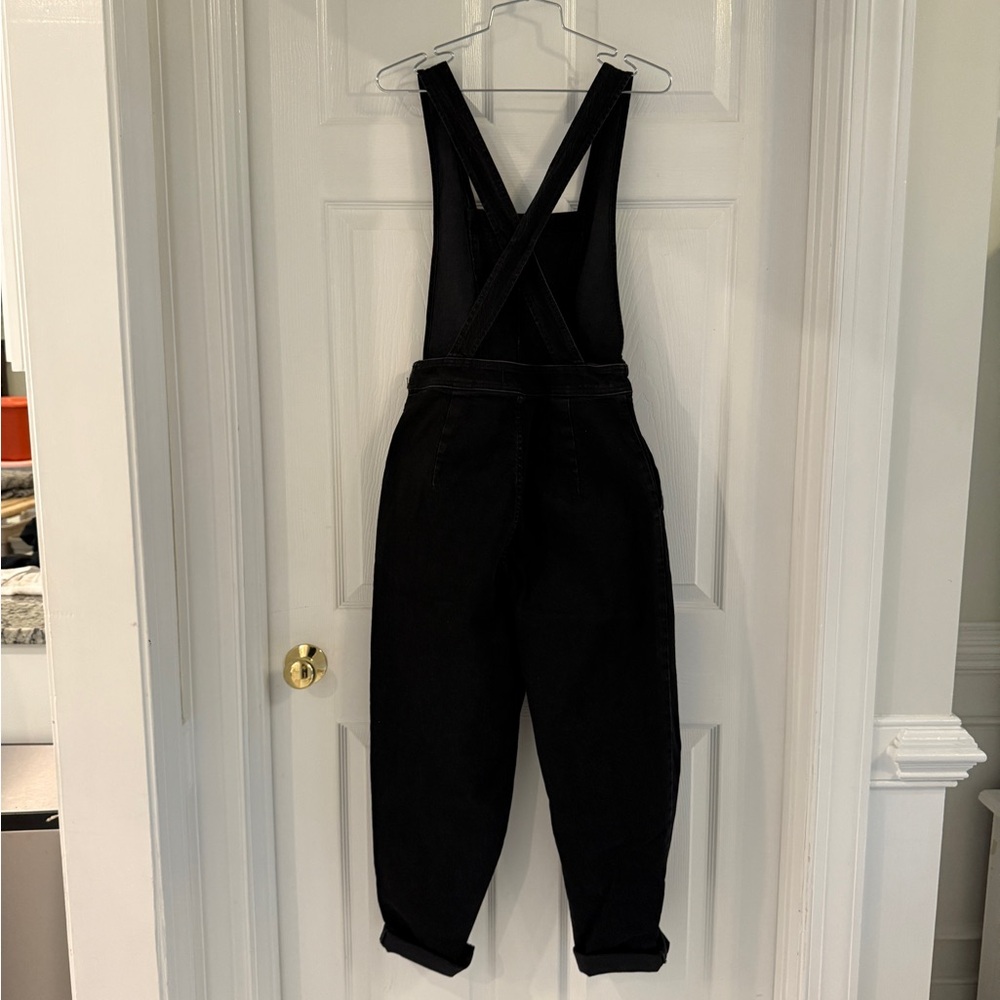 Madewell Black Denim 99% cotton oversized Overalls
